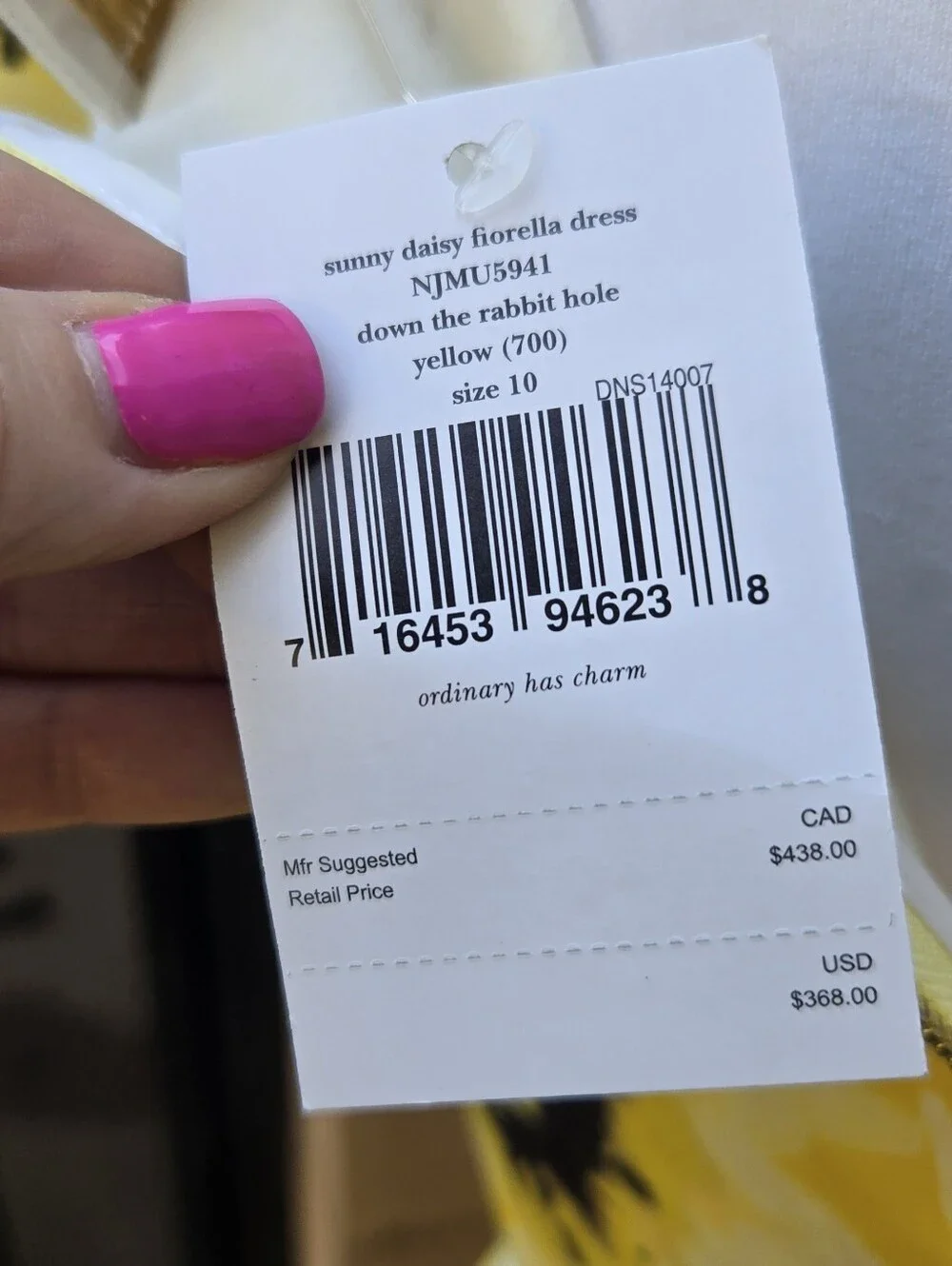 Kate Spade Sunny Daisy Fiorella Yellow Fit-and-Flare Dress NWT